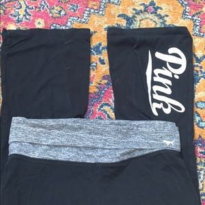 VS PINK Foldover Wait Band Soft Stretchy Yoga Pant